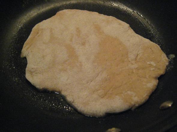 Dough in skillet