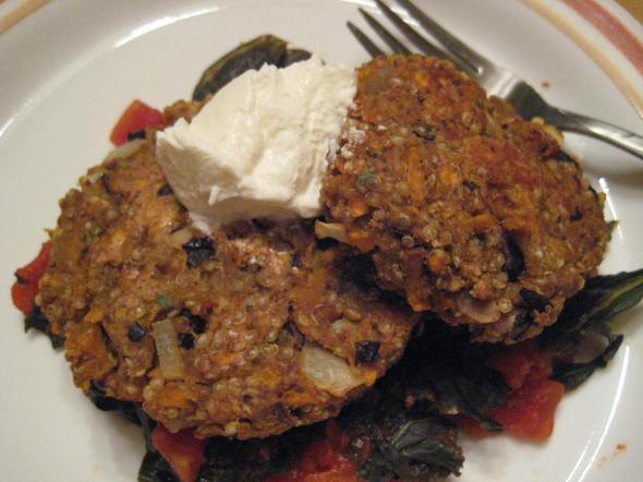 Quinoa Cakes with Garnish