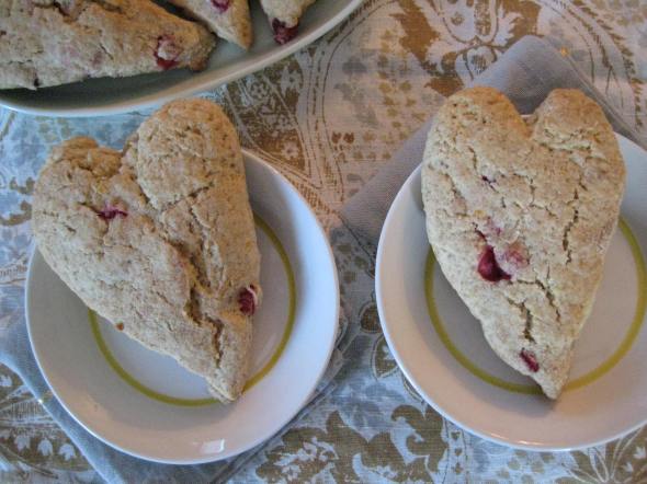 Cranberry Lemon Heart Scones || Small World Supper Club