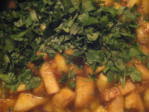 Eggplant Lentil Curry with Cilantro