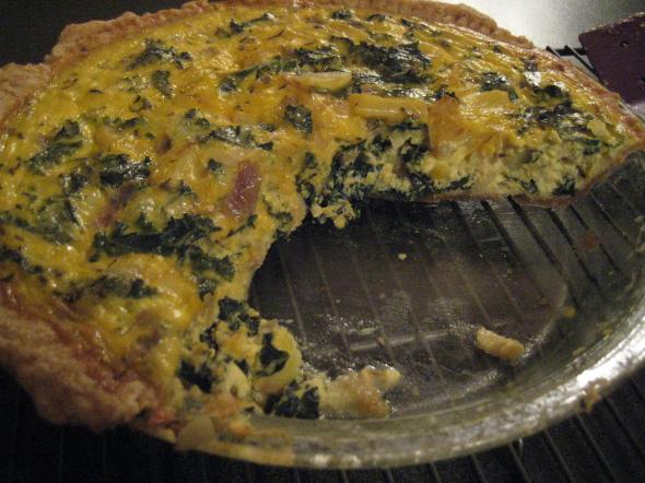 Kale and Potato Quiche in a Whole Wheat Pie Crust || Small World Supper Club