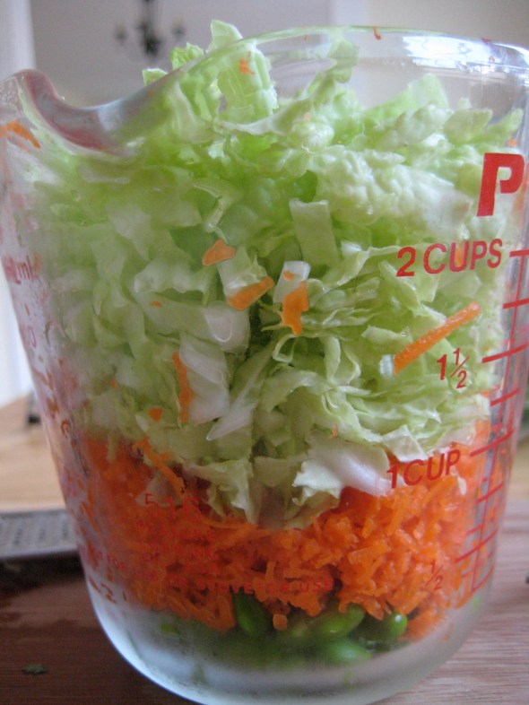 Napa Cabbage, Edamame, Carrots