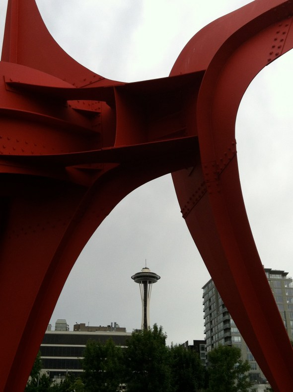 Space Needle through the Sculpture Park