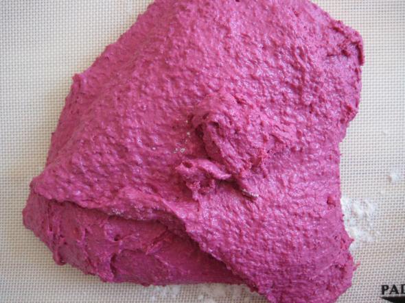 Beet bread dough