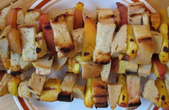 Peach, Bread, Chicken Skewers || Small World Supper Club