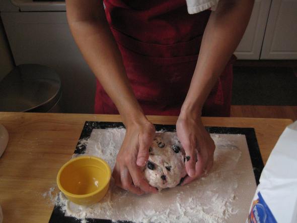 Kneading Bagel Dough