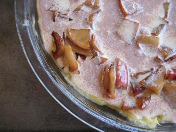 Caramelized Apple Tart with Cinnamon Custard