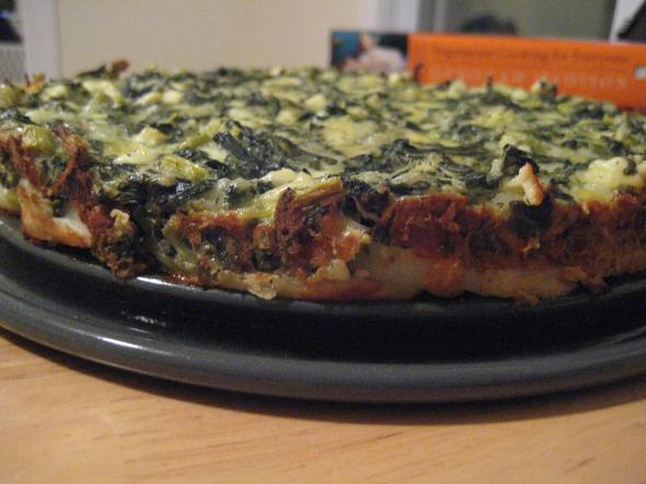 Our springform pan debut was Deborah Madison's yummy spinach torta with a potato crust.