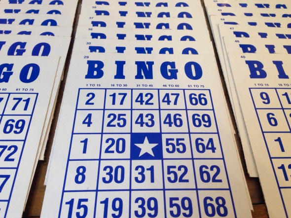 Bingo Cards || Photo by Small World Supper Club