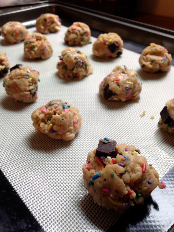 PB Choco Chip Sprinkle Cookies || Small World Supper Club